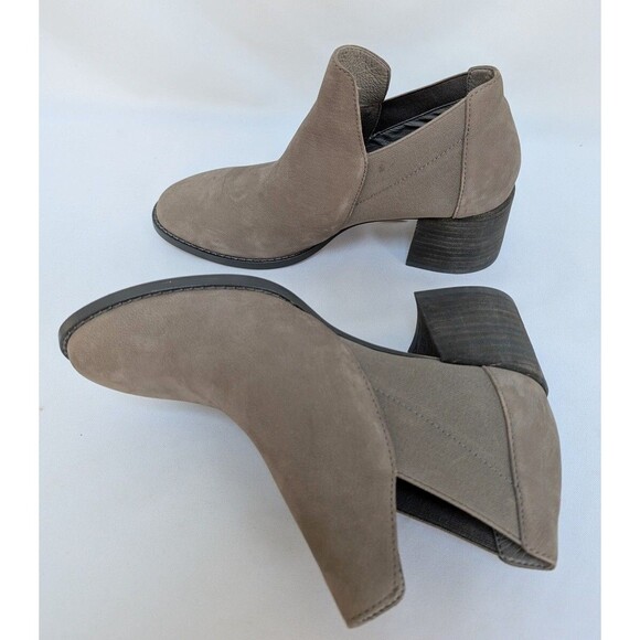 EILEEN FISHER Bayo-TN Drizzle Ankle Leather Block Heel Bootie Women's Sz 7 - Picture 5 of 6